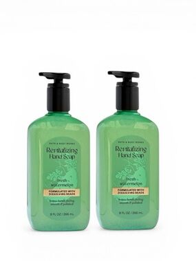 2X Bath & Body Works FRESH WATERMELON Revitalizing Gel Hand Soap Set Bundle